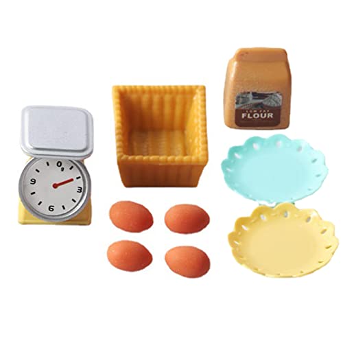 predolo 1:12 Puppenhaus Ei, Mehl, Tablett, Korb Modell Dekor von predolo