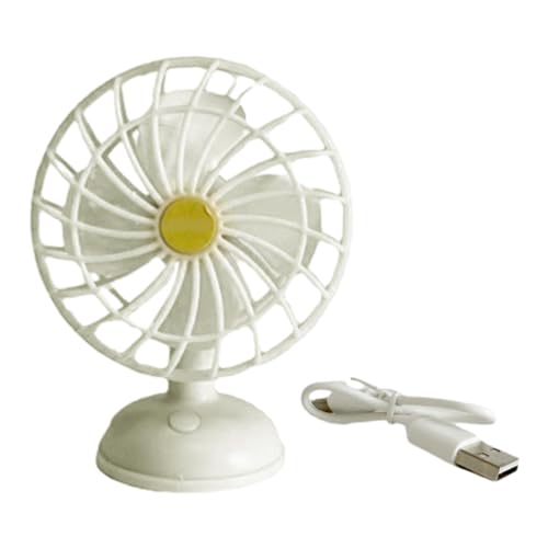 predolo 1:12 Puppenhaus Miniatur-Elektroventilator, Mini-Kühlventilator, verstellbar, 2 Gänge, Simulation, Desktop-Ventilator, Weiß von predolo