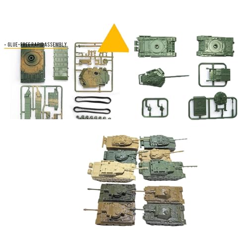 predolo 10er Set Panzermodellbau-Kit im Maßstab 1:144 für DIY-Projekte und Hobbys, Cn Und De von predolo