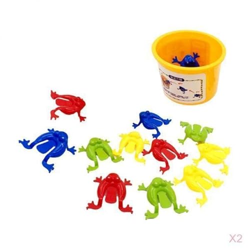 predolo 12 Stück Fröhliches Froschspielzeug-Set mit Eimer und Trichter für Kinder, 2St, wie beschrieben von predolo