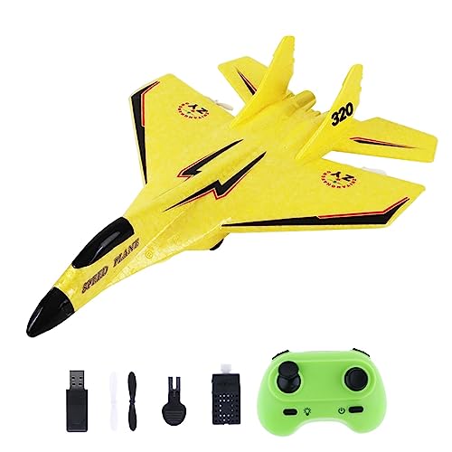 predolo 2 Kanal RC Modellflugzeug, Schaumstoffkonstruktion, Tragbares Fluggerät, Geschenkidee für RC Fans, Ferngesteuertes Modell für Kinder, Gelb predolo 2 Kanal RC Modellflugzeug, Schaumstoffkonstruktion, Tragbares Fluggerät, Geschenkidee für RC Fans, Ferngesteuertes Modell für Kinder, Gelb von predolo