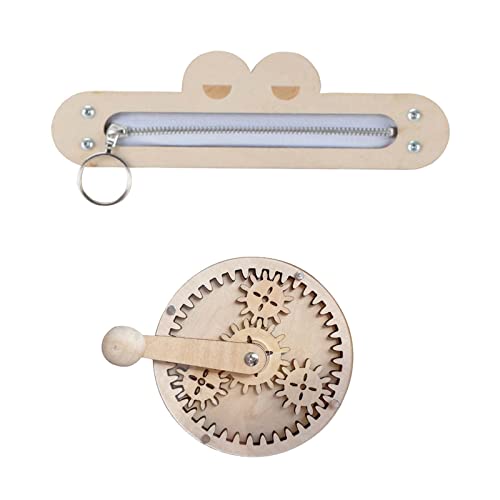 predolo 2 Stücke Montessori Hölzerne Sensory Busy Boards Zubehör Handkurbel Getriebe Und Reißverschluss Feinmotorik Kognitionsspiel predolo 2 Stücke Montessori Hölzerne Sensory Busy Boards Zubehör Handkurbel Getriebe Und Reißverschluss Feinmotorik Kognitionsspiel von predolo