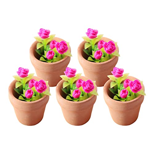 predolo 24 Stück Miniatur Blumentöpfe für Puppenhausgärten, Hellgrün von predolo