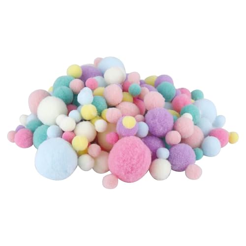 predolo 240 X Pompons, Weiche Pompons, Bälle, DIY, Kreatives Basteln, Kunsthandwerk für Dekoration, Schulaktivitäten, Weihnachtsdekor, Urlaub, Style C von predolo