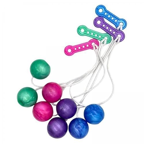 predolo 2X Neuheit Swing Bump Ball On A String Noise Maker Feinmotorik Sensorisches Spielzeug Handschaukel Seil Ball Spielzeug für Indoor Stocking Stuffers von predolo