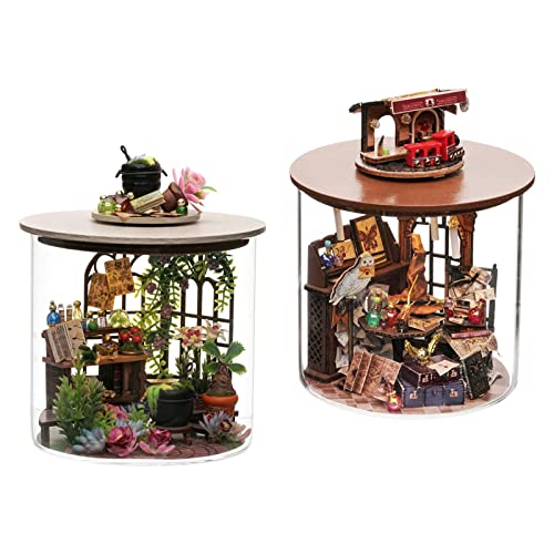 predolo 2er Set Kreative Miniatur Puppenhaus Wunderflasche 3D Knobelspiel, Stil C von predolo