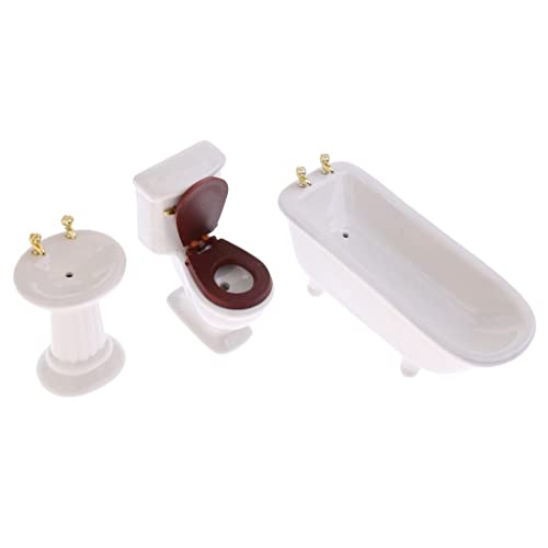 predolo 3 Teiliges Weißes Badezimmermöbel Set für 1/12 Puppenhaus predolo 3 Teiliges Weißes Badezimmermöbel Set für 1/12 Puppenhaus von predolo