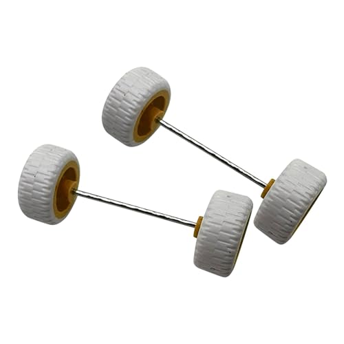 predolo 4 Teilige Modellauto Ersatzräder, Räder Im Maßstab 1:64, Reifen für Modellauto Zubehör, Weißes Gold von predolo