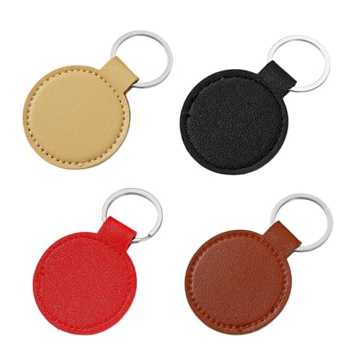 predolo 4Pcs PU Keychain Blank Decor Schlüssel Kette für Handtaschen Jacke von predolo