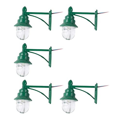 predolo 5er Pack Miniatur Lampen für Modellbau im Maßstab 1:87 - Dekorative Beleuchtung für Landschaftsgestaltung von predolo