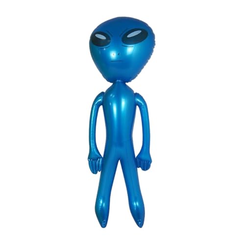 predolo Aufblasbarer Alien, Spielzeug für Erwachsene, Kinder, Requisiten, PVC, Alien-Figuren, aufblasbare Puppe, Alien-Ballon für Geburtstag, Spielpreis, Blau von predolo
