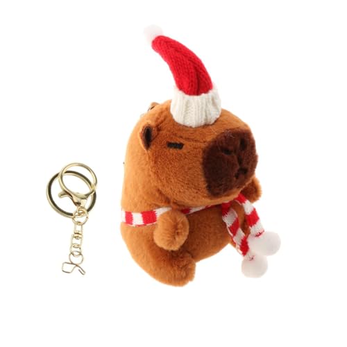 predolo Capybara Plüsch Schlüsselanhänger, Capybara, Kuscheltiere, Rucksack, Puppenanhänger, Tragbarer Weihnachts Capybara Anhänger, Ki, Goldener Schlüsselanhänger Weiß predolo Capybara Plüsch Schlüsselanhänger, Capybara, Kuscheltiere, Rucksack, Puppenanhänger, Tragbarer Weihnachts Capybara Anhänger, Ki, Goldener Schlüsselanhänger Weiß von predolo