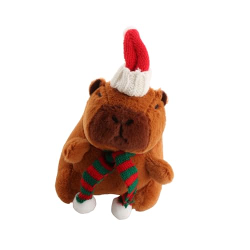 predolo Capybara Plüsch Schlüsselanhänger, Capybara, Kuscheltiere, Rucksack, Puppenanhänger, Tragbarer Weihnachts Capybara Anhänger, Ki, Keine Ringe Grüner Schal predolo Capybara Plüsch Schlüsselanhänger, Capybara, Kuscheltiere, Rucksack, Puppenanhänger, Tragbarer Weihnachts Capybara Anhänger, Ki, Keine Ringe Grüner Schal von predolo