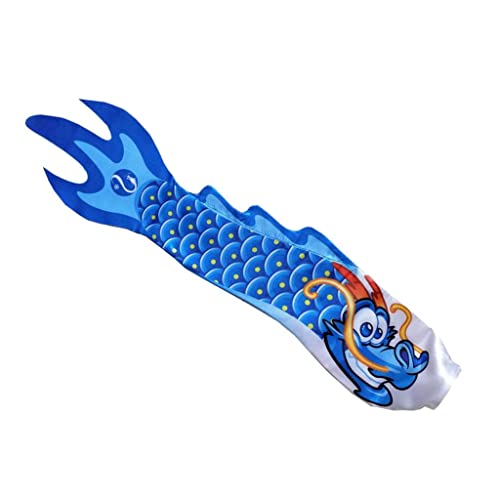 predolo Chinesischer Drachen Windsack aus hochwertigem Material, wetterfest, 70x13cm, Auswahl, Blau von predolo
