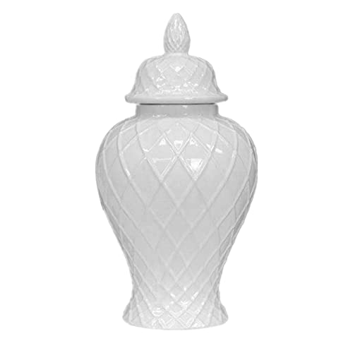 predolo Elegantes Keramikgefäß mit Deckel, stilvolle Aufbewahrungslösung für Zuhause, 20x20x42CM von predolo