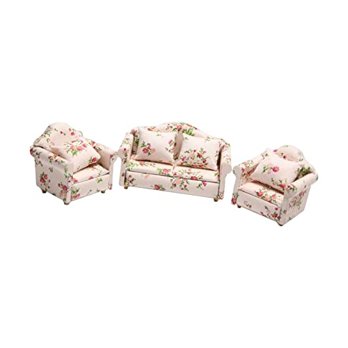 predolo Elegantes Puppenhaus Sofa Set für Miniatur Dekoration predolo Elegantes Puppenhaus Sofa Set für Miniatur Dekoration von predolo