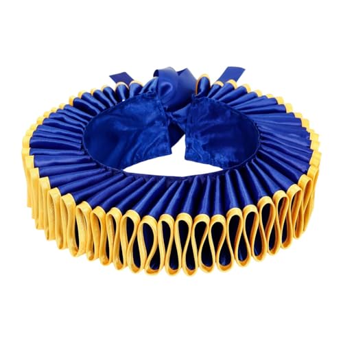 predolo Elisabethanische Halskrause, gerüschter, Abnehmbarer Hals für Fotografie-Requisiten, Blaugold predolo Elisabethanische Halskrause, gerüschter, Abnehmbarer Hals für Fotografie-Requisiten, Blaugold von predolo