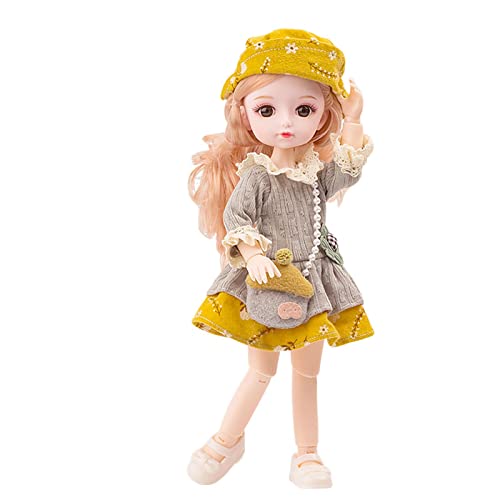 predolo Flexible 13 Gelenke BJD Puppe, 26 cm Modepuppe, 1/6 Kugelgelenkpuppe mit Kleid Und Schuhen, Langes Haar, Große Augen, Make Up, Rote Haare predolo Flexible 13 Gelenke BJD Puppe, 26 cm Modepuppe, 1/6 Kugelgelenkpuppe mit Kleid Und Schuhen, Langes Haar, Große Augen, Make Up, Rote Haare von predolo