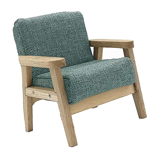 predolo Gemütlicher Sessel für das Wohnzimmer - Puppenhaus Zubehör im Maßstab 1:12, Grau von predolo