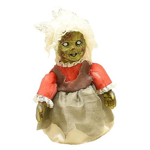 predolo Gruselige Puppe, Halloween-Babypuppe, gruselige Dekoration, Terror-Dekorationsspielzeug, Horror-Requisite, gehende Halloween-Dekorationen, Spukpuppe, Stil D von predolo