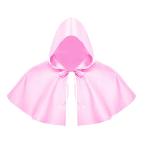 predolo Halloween Grim Cowl Umhang, Cosplay Grim Cowl Cape Hexen Cape, Rosa von predolo