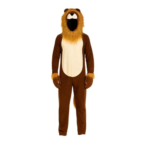 predolo Halloween-Löwenkostüm für Erwachsene, Männer und Frauen, Tier-Cosplay-Outfit von predolo