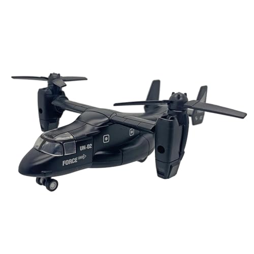 predolo Hochwertiges Flugzeugspielzeug mit Licht- und Soundeffekten, Modellflugzeug für Sammler, Schwarz von predolo