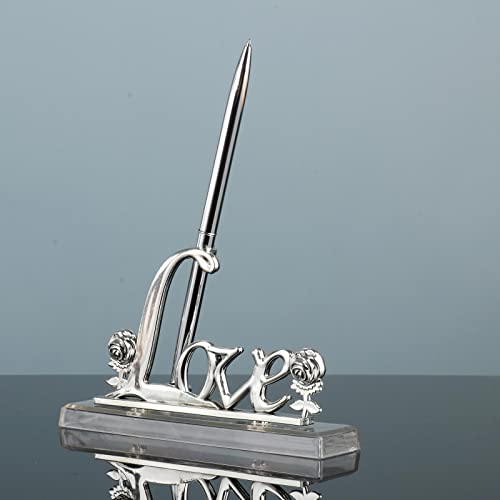 predolo Hochzeitsstifte Set mit Vergoldeter Spitze und Silberfarbenem Design, Silber, 4 Stück von predolo