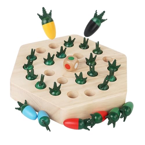 predolo Holz-Memory-Matching-Schachspiel, Familienspiel, Farbwahrnehmungsspielzeug für Jungen und Mädchen von predolo