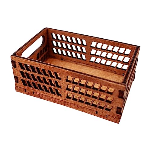 predolo Holz Puppenhaus Aufbewahrungslösung, Miniaturmöbel-Set, Spielzeugzubehör, Braun predolo Holz Puppenhaus Aufbewahrungslösung, Miniaturmöbel-Set, Spielzeugzubehör, Braun von predolo