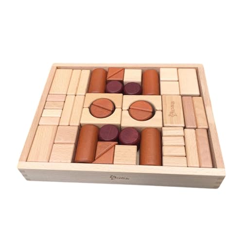 predolo Holzbausteine, 3D Formen für Kinder Im Alter von 3, 4 Und 5 Jahren, Mädchen Und Jungen von predolo