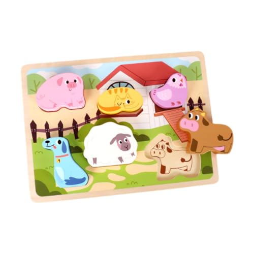 predolo Holzpuzzle, Lernspielzeug, Stabiles Entwicklungsspielzeug für Kleinkinder Ab 4 Jahren, Mädchen Und Jungen, Geschenke, Bauernhof predolo Holzpuzzle, Lernspielzeug, Stabiles Entwicklungsspielzeug für Kleinkinder Ab 4 Jahren, Mädchen Und Jungen, Geschenke, Bauernhof von predolo
