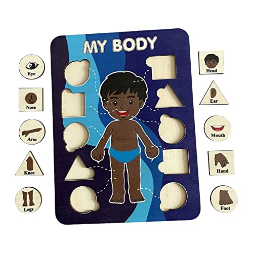 predolo Holzpuzzle für Kleinkinder - Lernen des menschlichen Körpers, Stil b von predolo