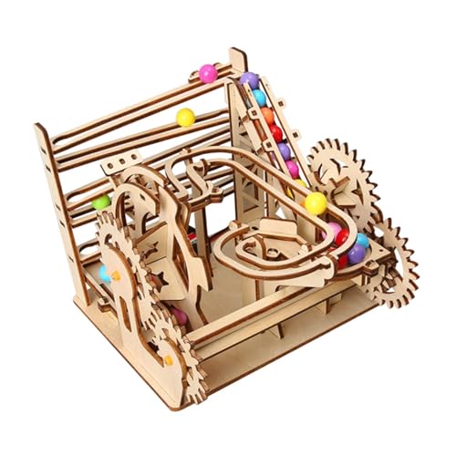 predolo Holzpuzzle mit mechanischer Kugelbahn, DIY-Bausatz für kreative Projekte, 17,3 x 15 x 13,7 cm von predolo