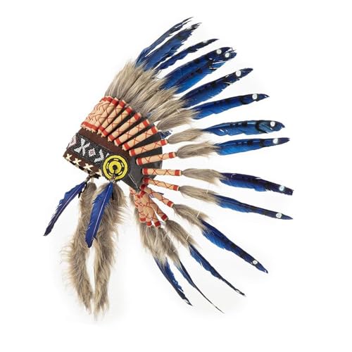 predolo Indianerhäuptling-Federkopfschmuck, dekoratives Stirnband für Tanzaufführungen und Partys von predolo
