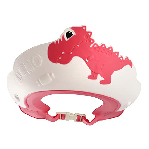 predolo Kinder Badekappe mit flexiblem Gehörschutz und verstellbarem Visier, Rot von predolo