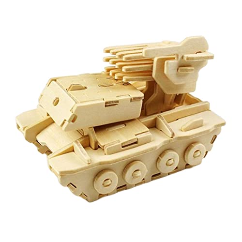 predolo Kreativer Fahrzeugmodellbausatz aus Holz für Kinder und Erwachsene, Raketenauto von predolo