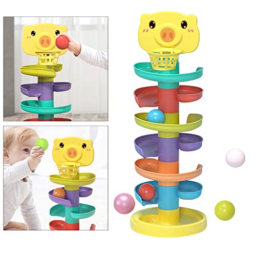 predolo Kugelbahn für Kleinkinder, Rollturm Spielzeug für die frühkindliche Entwicklung, 7 Ebene von predolo