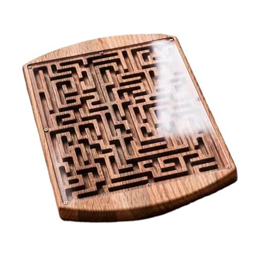 predolo Labyrinth-Holzlabyrinth-Spiel, Labyrinth-Puzzlespiel, Holzlabyrinth-Spiel für Jungen und Mädchen von predolo