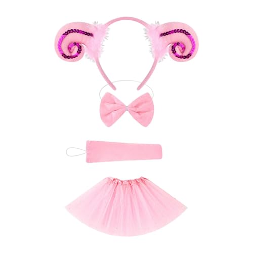 predolo Lamm Kostüm Set Kostümzubehör für Anime Party Rollenspiele, Rosa predolo Lamm Kostüm Set Kostümzubehör für Anime Party Rollenspiele, Rosa von predolo
