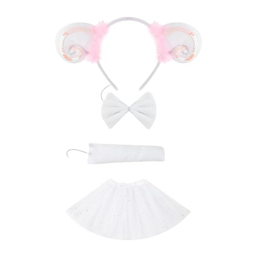 predolo Lamm Kostüm Set Kostümzubehör für Anime Party Rollenspiele, Weiß Rosa predolo Lamm Kostüm Set Kostümzubehör für Anime Party Rollenspiele, Weiß Rosa von predolo