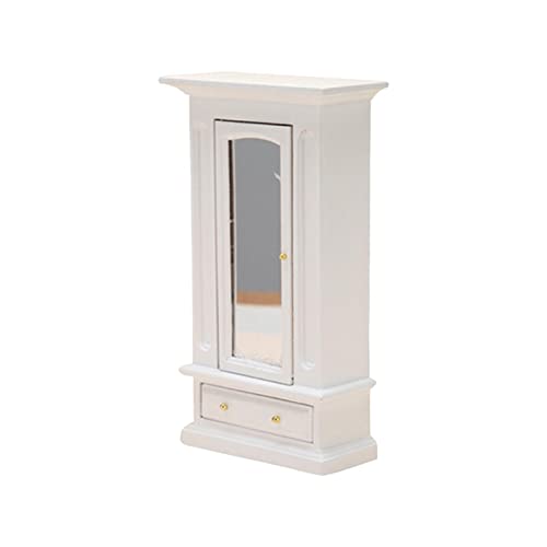 predolo Maßstab 1:12 Puppenhaus Kleiderschrank Schrank Miniatur Holzmöbel Modell - Elegante Ergänzung für Ihr Puppenhaus, Weiß predolo Maßstab 1:12 Puppenhaus Kleiderschrank Schrank Miniatur Holzmöbel Modell - Elegante Ergänzung für Ihr Puppenhaus, Weiß von predolo