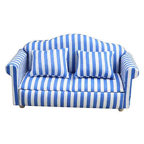 predolo Miniatur Holzsofa für Puppenhaus Einrichtung im Büro, Doppelt predolo Miniatur Holzsofa für Puppenhaus Einrichtung im Büro, Doppelt von predolo