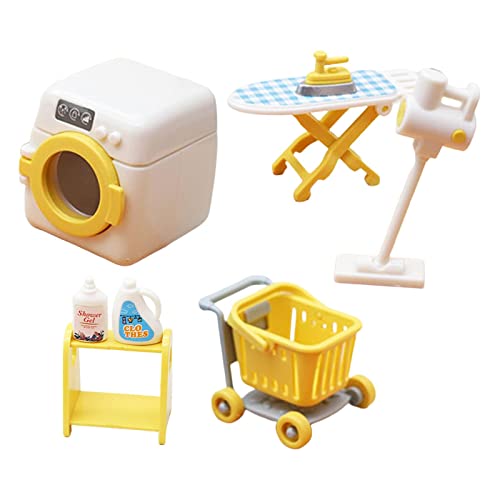 predolo Miniatur Puppenhaus Waschküche Set - Dekoratives Zubehör für Puppenhäuser von predolo