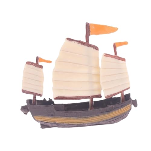 predolo Miniaturmodell, Mini-Piratenschiff, Retro-Mittelmeer, kleines Segelboot, Boot, Dekoration für Puppenhaus, Mikrolandschaft, Maßstab 1:12, Stile C von predolo