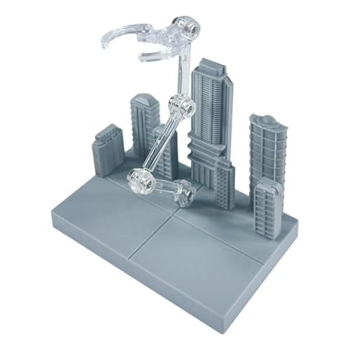 predolo Modell Displayständer, Mehrzweckbasis mit Zwei Adaptern, Leicht, mit Urbaner Szene für Die RG BB Kollektion, Robustes Zubehör, Grau 10x6.5x8cm von predolo