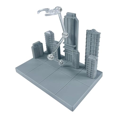 predolo Modell Displayständer, Mehrzweckbasis mit Zwei Adaptern, Leicht, mit Urbaner Szene für Die RG BB Kollektion, Robustes Zubehör, Grau 14.5x9.5x11cm von predolo