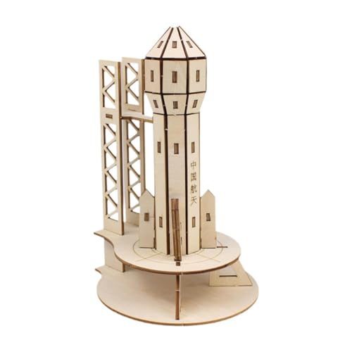 predolo Modell Raumrakete Holzbausatz Wissenschaftsset Experimentierset Lernspielzeug Kreativbausatz für Kinder Bildung Zuhause Geschenke 21.5cmx14cmx14cm von predolo