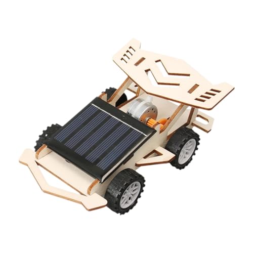 predolo Modellauto Solar Model Car Spielzeug DIY Solar Auto Bausatz Holz Lernspielzeug Technik Experimentierauto für Jungen Mädchen Wissenschaftsunterricht von predolo