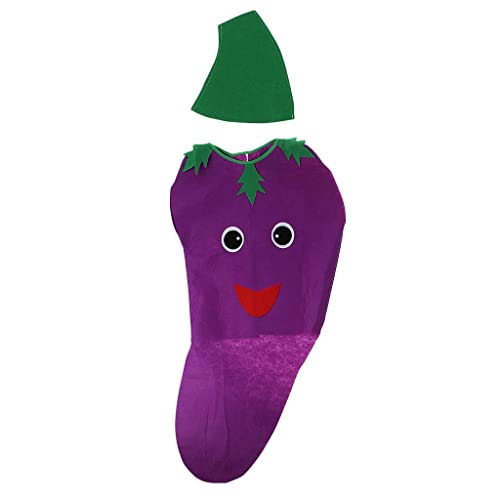 predolo Obst Kostümset für Jungen mit Hut und Party Requisiten, Aubergine predolo Obst Kostümset für Jungen mit Hut und Party Requisiten, Aubergine von predolo